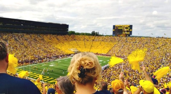 A moment of grace at University of Michigan's football fiedl