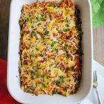 Black Bean Enchiladas baked and topped with cheese