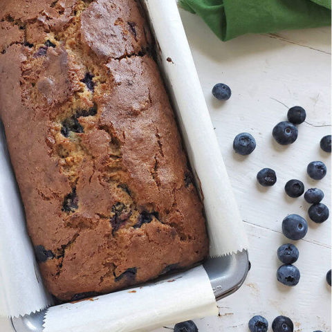 gluten free blueberry zucchini loaf