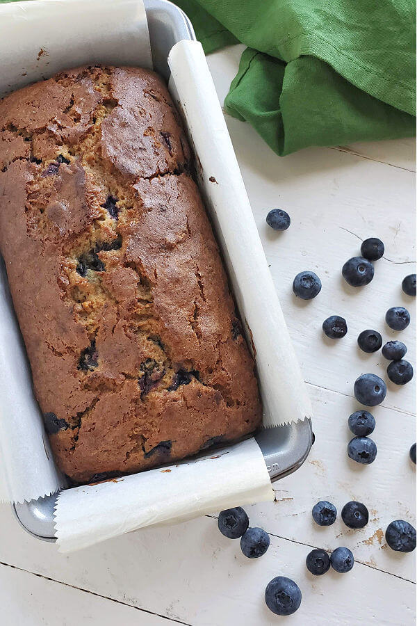 gluten free blueberry zucchini loaf