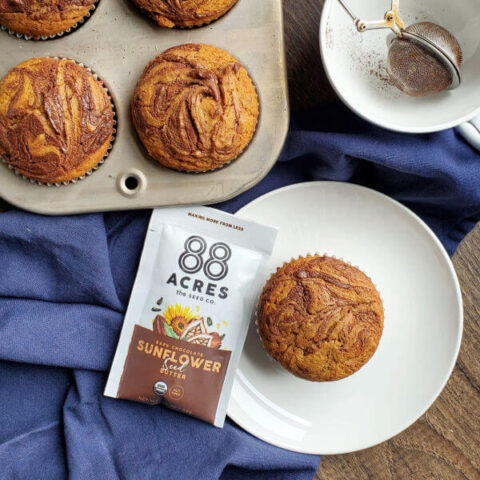 Gluten Free Pumpkin Swirl Muffins