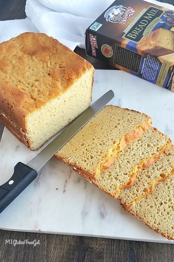 hodgson mill's gluten free bread mix bread sliced