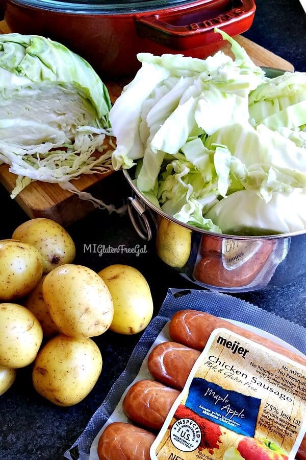 Chicken Apple Sausage with Cabbage ingredients