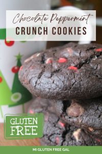 Gluten Free Chocolate Peppermint Crunch Cookies