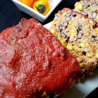 gluten-free mexican meatloaf on platter