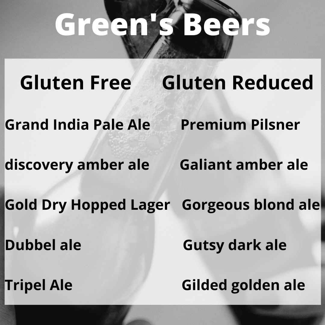 Green's Beer Chart MI Gluten Free Gal