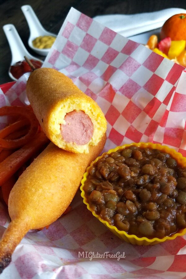 You know you want a bite of these foster farms gluten free honey crunch corn dogs!