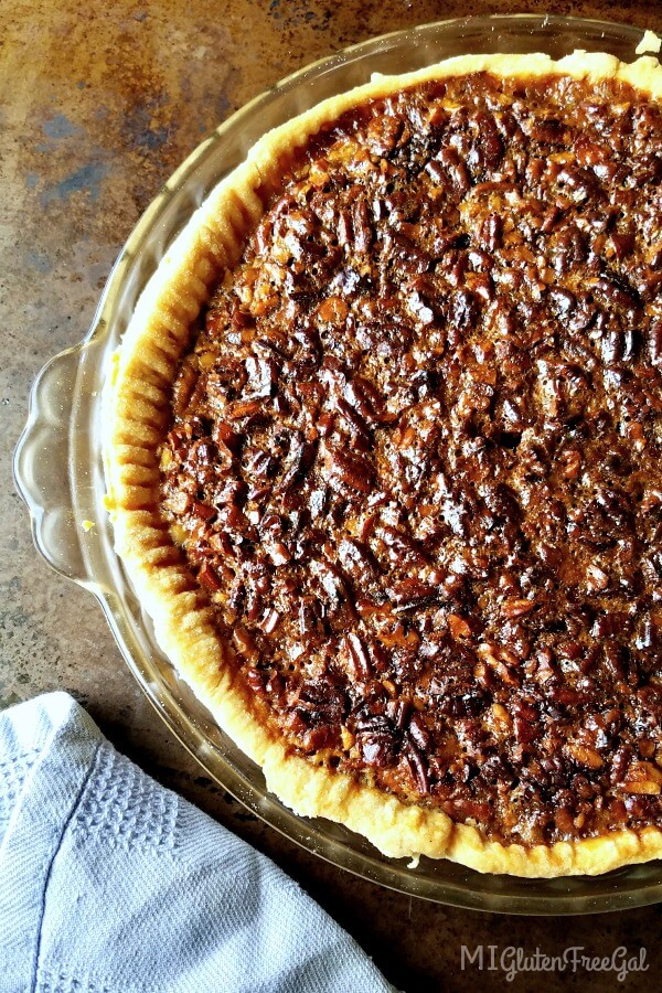 Pecan pie made with Chebe pie crust