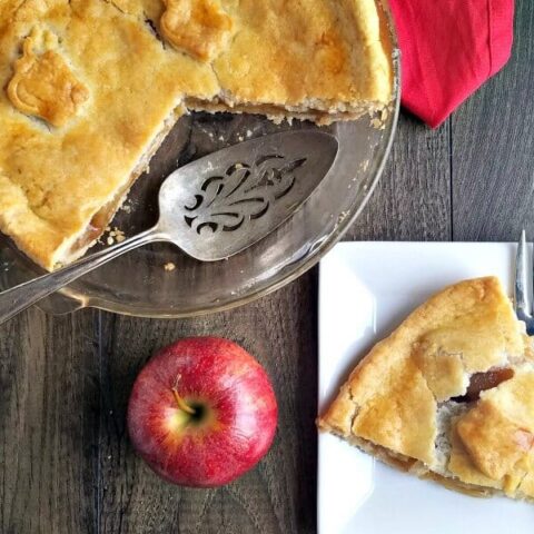 grain free apple pie overhead