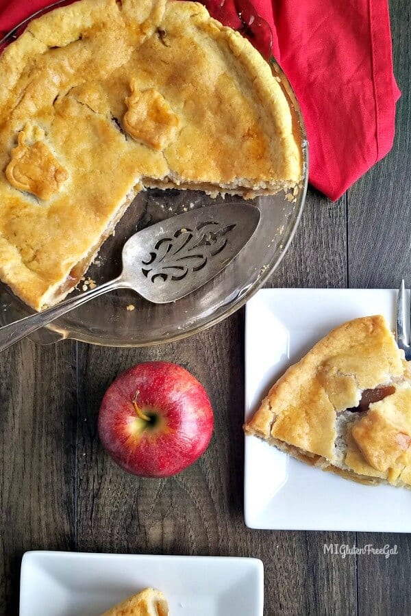 grain free apple pie overhead