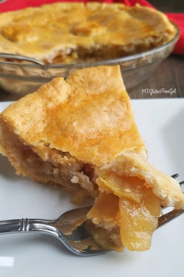 grain free apple pie slice