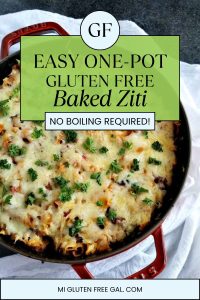 Gluten Free No Boil Baked Ziti