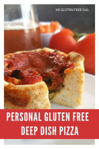 Personal Gluten Free Deep Dish Pizza Pinterest Image