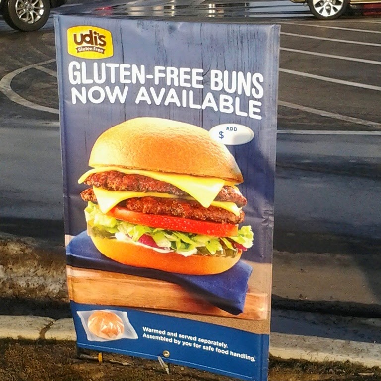 Culver's Gluten-Free Buns Sign