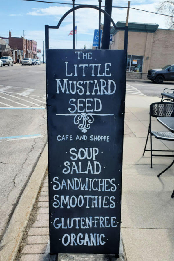 Little Mustard Seed Cafe and Shoppe Outdoor Sign New Baltimore Michigan
