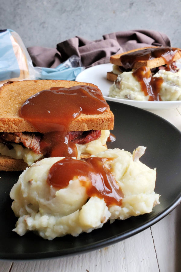 Hot Beef Sandwich Made with Full Flavor Foods Beef Gravy Mix