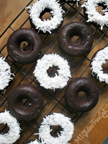 gluten-free dairy-free chocolate donuts frosted-and-not-on-wood-min