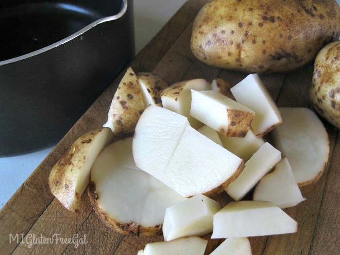 American Gluten-Free Thanksgiving sliced potatoes