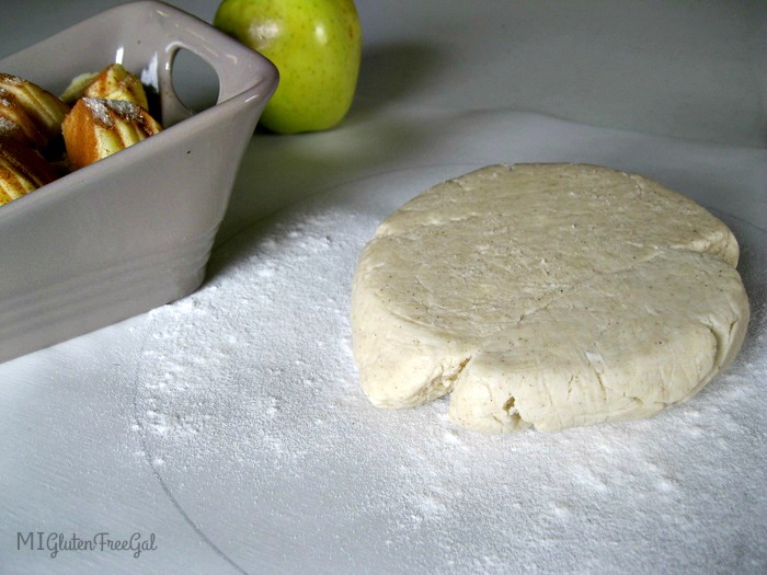 gluten-free dutch apple pie dough ball flat 