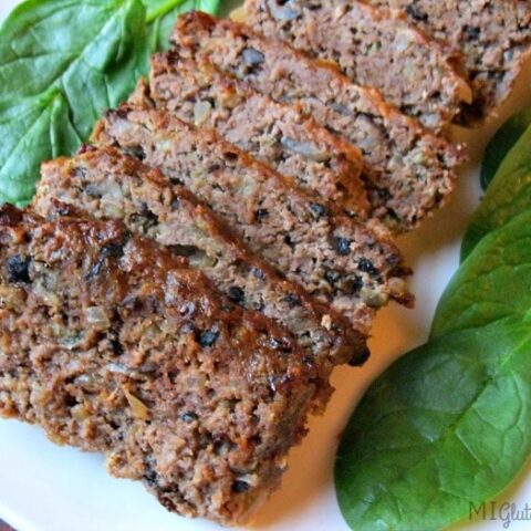 gluten-free meatloaf on platter