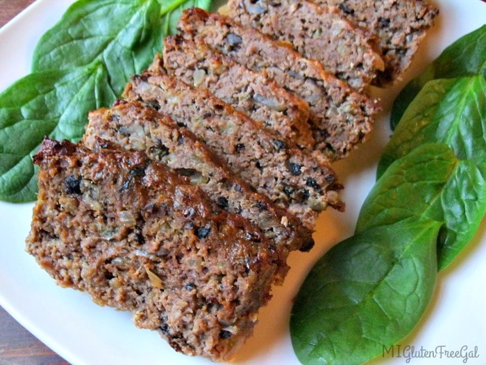 gluten-free meatloaf on platter