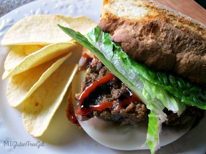 gluten-free meatloaf with chips