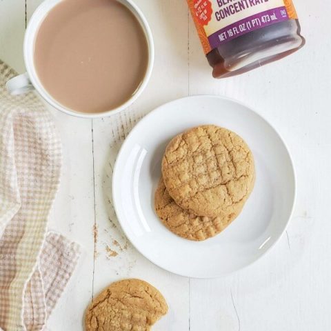 almond butter chai cookies with concentrate overhead