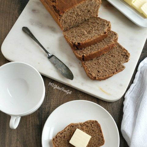 gluten free buckwheat bread sliced