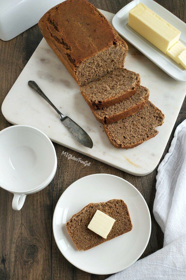 gluten free buckwheat bread sliced