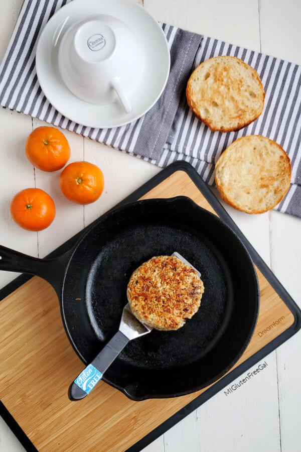 Gluten Free Chicken Sausage in Skillet