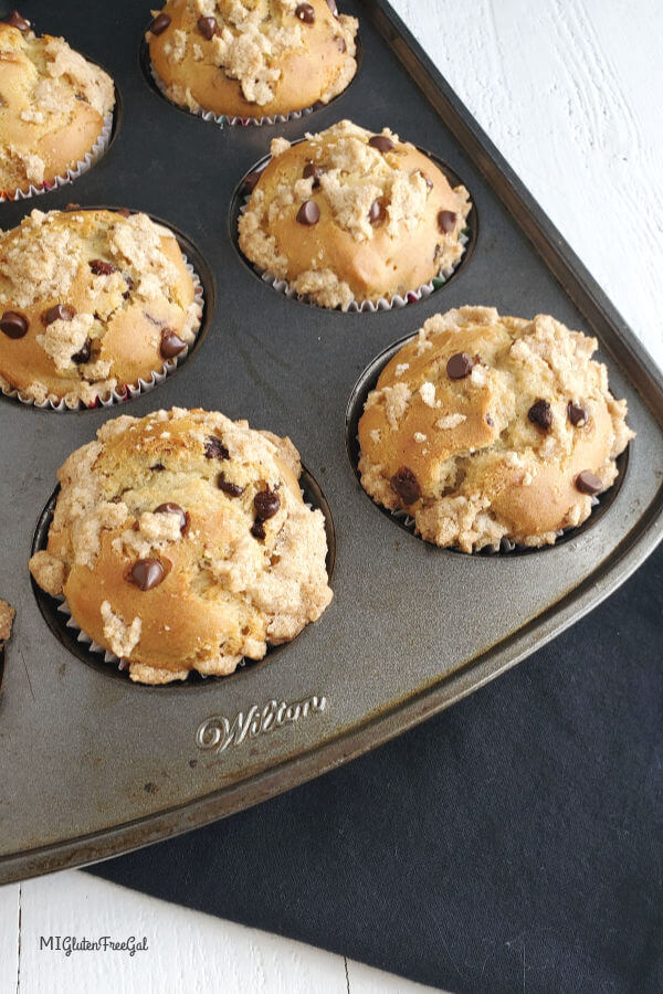 honey sweetened gluten free muffins in muffin pan