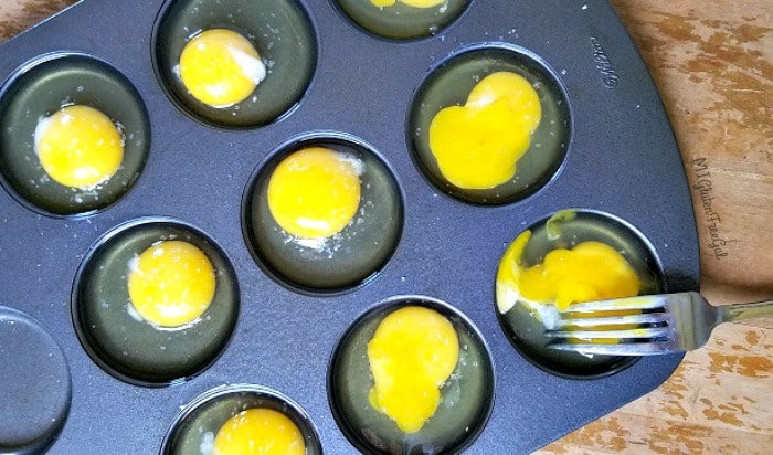 gluten-free breakfast sandwich prep is easy with a Wilton Whoopie Pie Pan - MI Gluten Free Gal