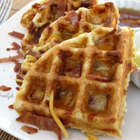 Gluten Free Grits and Bits Waffles