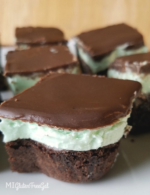 These gluten-free triple mint brownies are going to be your next favorite dessert!