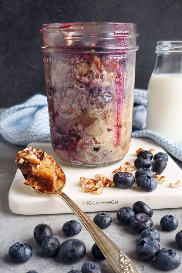 gluten free berry french toast mason jar