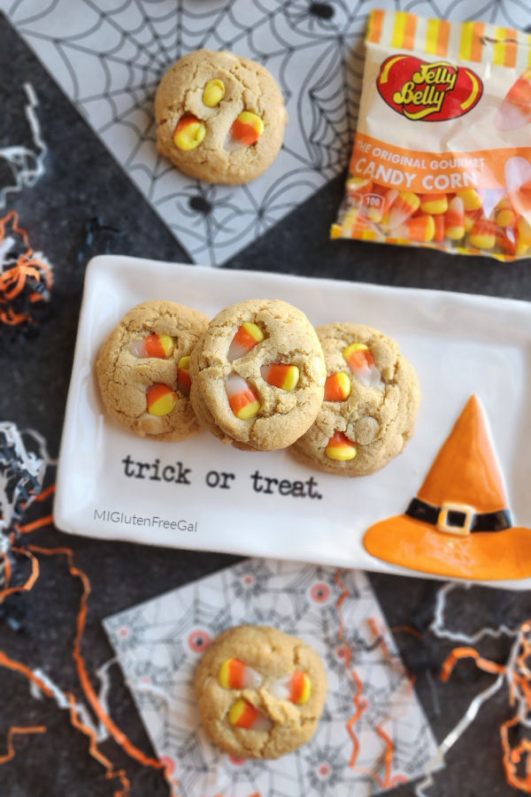 Gluten Free White Chocolate Chip Candy Corn Cookies