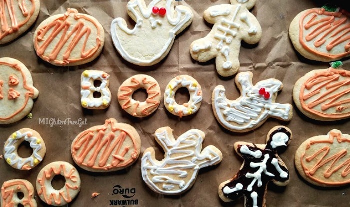 Gluten-Free Halloween Cut Out Cookies completed