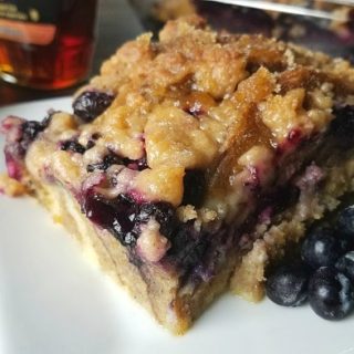 This Blueberry Pancake Casserole is just popping with Michigan blueberries