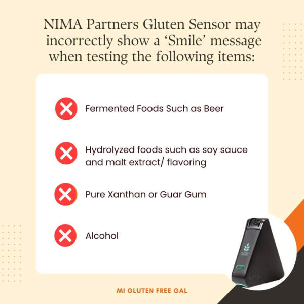 NIMA Gluten Sensor Testing Limitations