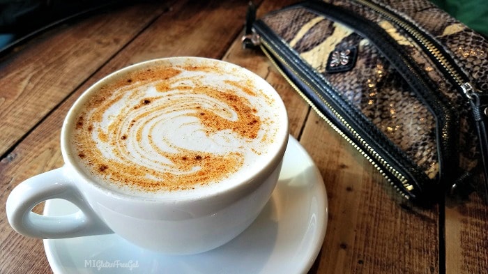 Our Sioux Falls Gluten-Free trip involved a new local coffee shop everyday. This chai latte at Coffea was beautiful. 