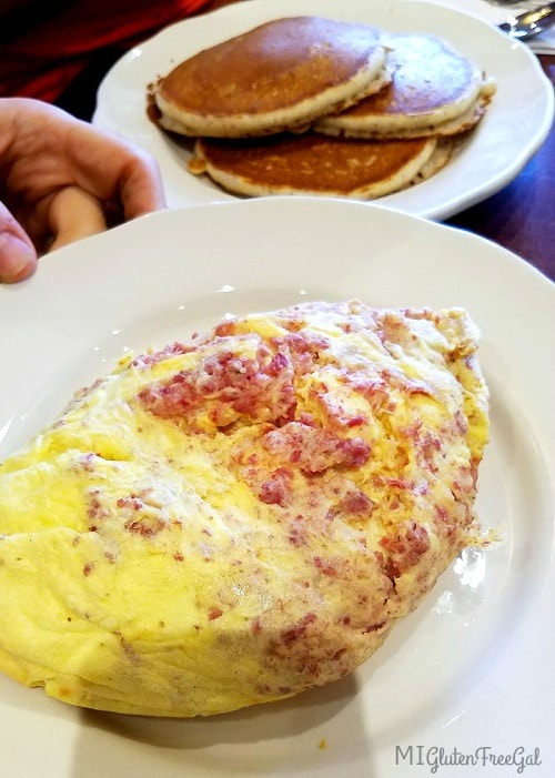 Corned Beef Souflle Omelette at Sioux Fall Gluten-Free find, the Original Pancake House