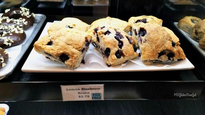 These blueberry scones from Sweet Ali's Gluten Free Bakery were one of my favorite purchases.