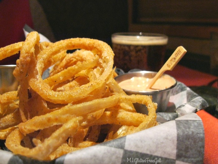 Gluten Free Onion Rings at Twigs Tavern and Grille