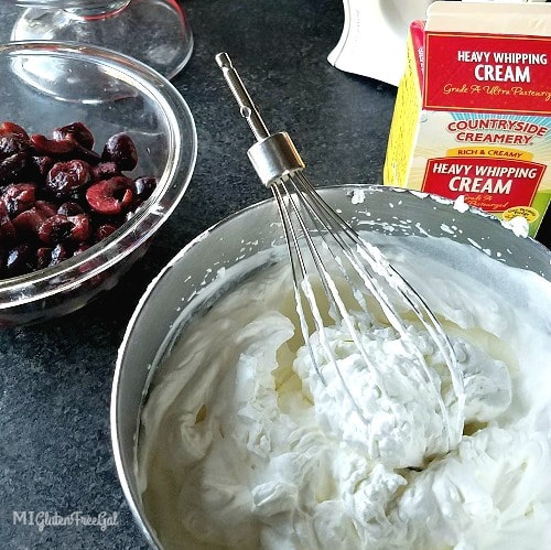 Make your own whipped cream for this easy gluten-free Black Forest Trifle