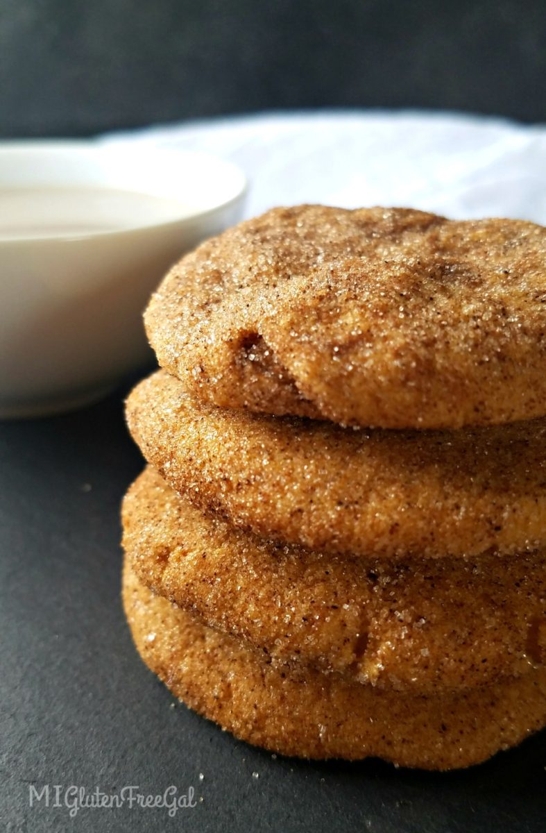 gluten-free pumpkin chai snickerdoodles stacked