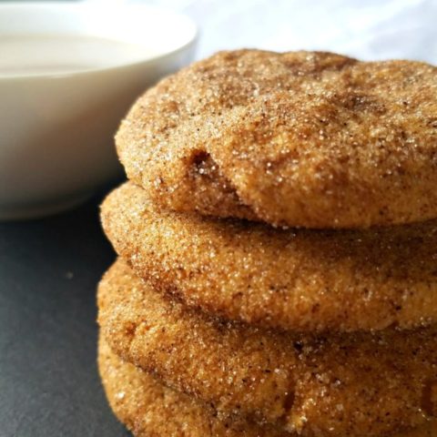 gluten-free pumpkin chai snickerdoodles stacked-min