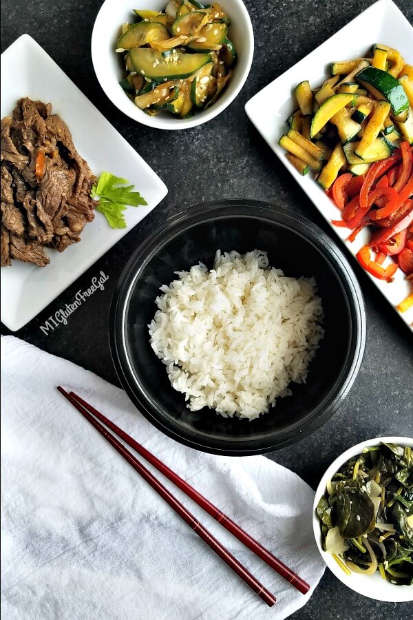 Placing the cooked Delta Blues Jasmine RIce in a dolsot bowl allows for tasty, crispy bi bim bap
