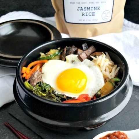 Bi bim bap made perfectly with Delta Blues Jasmine Rice