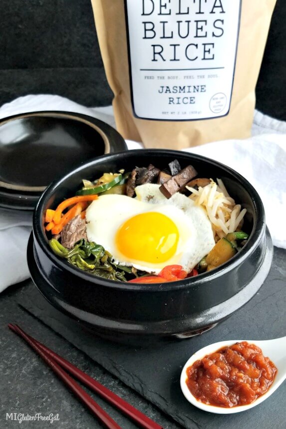 Bi bim bap made perfectly with Delta Blues Jasmine Rice