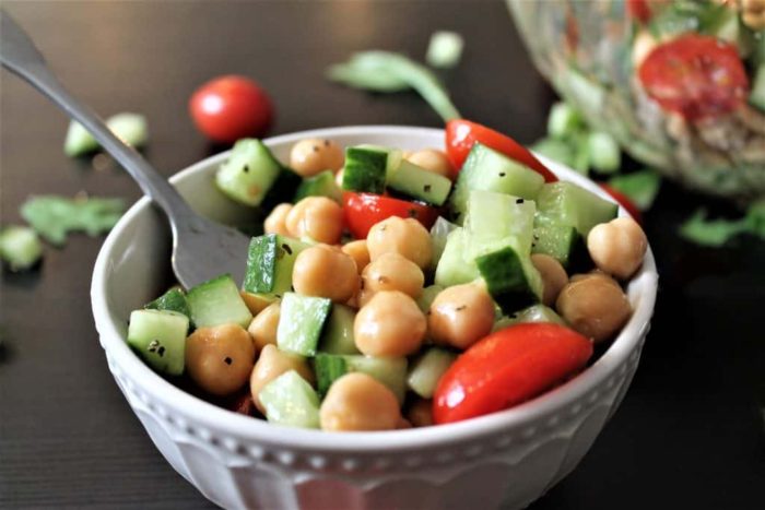 Top 8 allergen free Chickpea Garlic Vinaigrette Salad The Hidden Veggies Blog